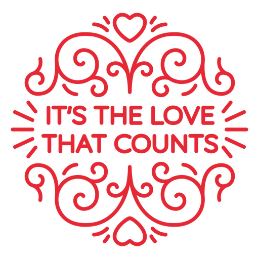 Design de citação decorativa com tema de amor para vestuário Desenho PNG