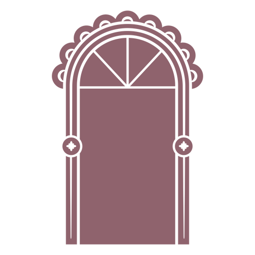 Ilustración de diseño de puerta arqueada elegante Diseño PNG