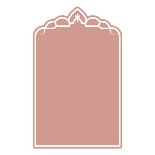 Design elegante de moldura decorativa rosa Desenho PNG