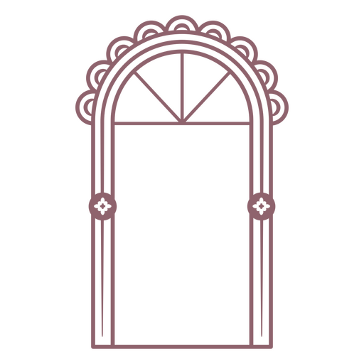 Dekorative Vintage-Bogen-Design-Illustration PNG-Design