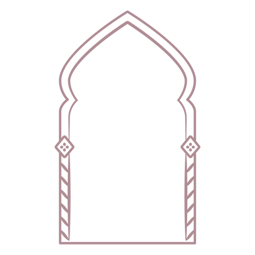 Design de moldura de arco decorativo com detalhes intrincados Desenho PNG