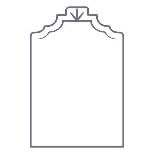 Line drawing of a frame PNG Design