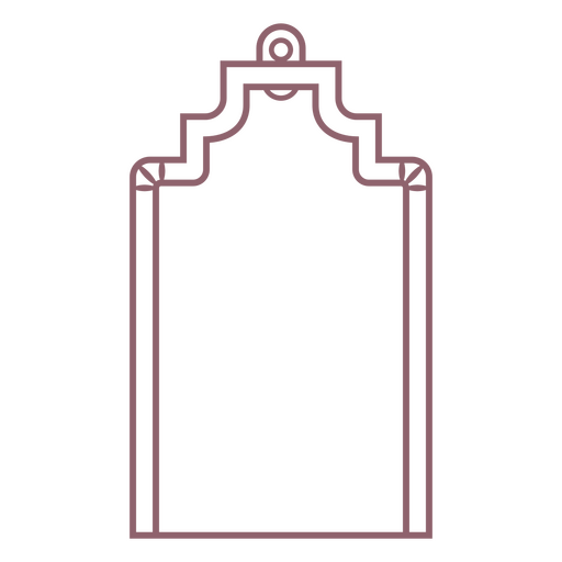 Dekoratives Hängeschild-Design mit eleganten Rundungen PNG-Design