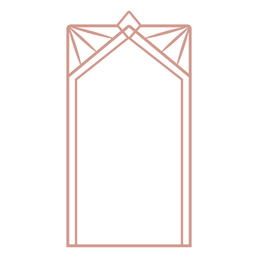 Illustration of a door with a geometric design PNG Design