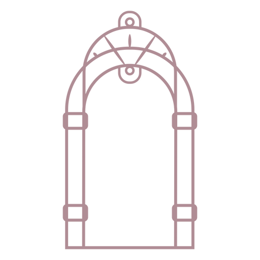 Line illustration of an archway PNG Design