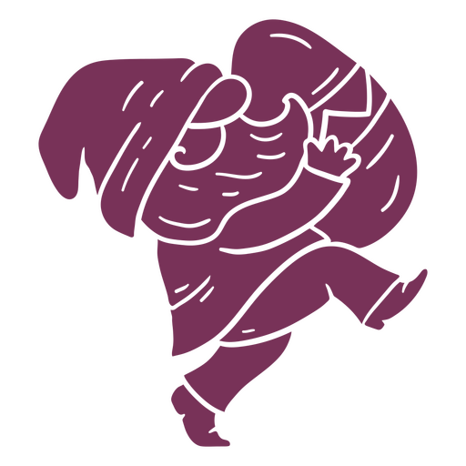 Purple gnome holding an egg PNG Design