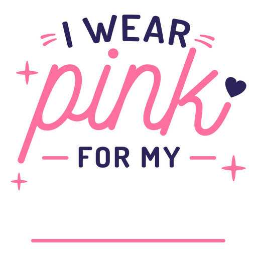 Diseño de apoyo a la concienciación rosa Diseño PNG