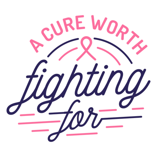 Frase inspiradora sobre la concientización del cáncer de mama Diseño PNG