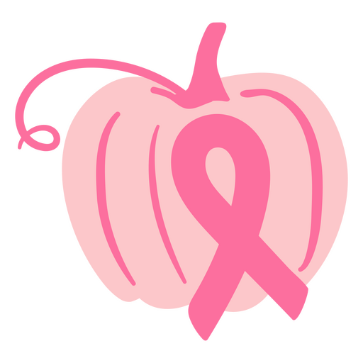 Abóbora com uma fita rosa Desenho PNG