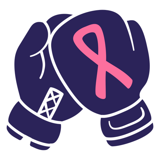 Par de luvas de boxe com fita rosa Desenho PNG