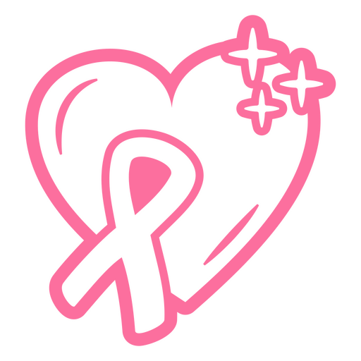 Playful heart with ribbon design PNG Design