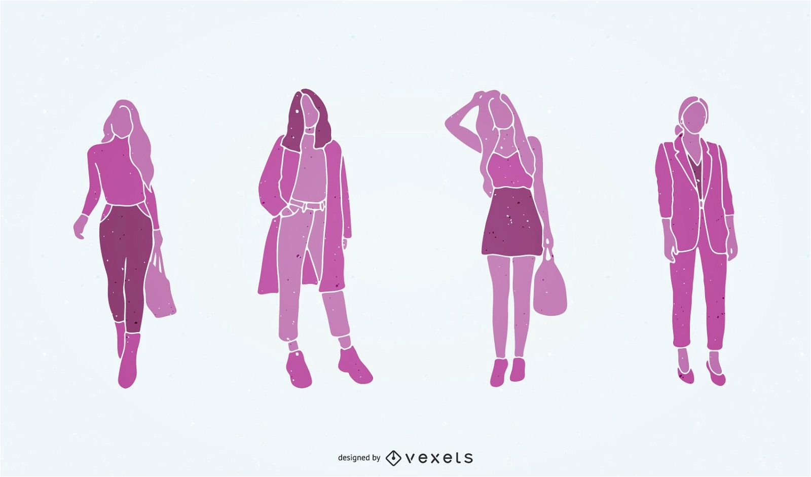 Fashion Shopping Silhouette Vector Illustration