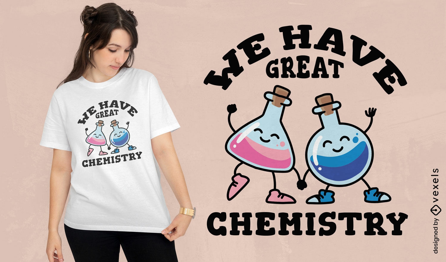 Temos um ótimo design de camisetas de química