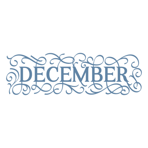 Design elegante de letras para dezembro Desenho PNG