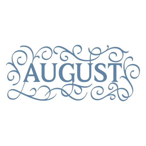 Elegantes Schriftzugdesign für August PNG-Design