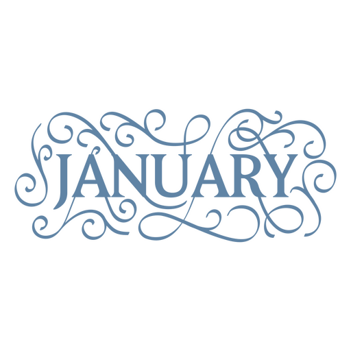 Elegant january script design PNG Design