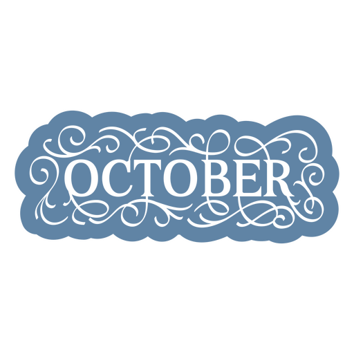 Stilvolles dekoratives Design für Oktober PNG-Design