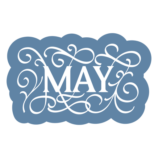 Elegantes Mai-Typografie-Design PNG-Design