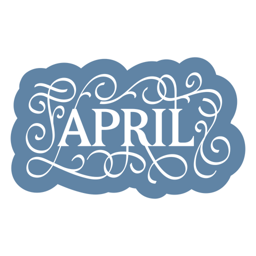 Elegantes dekoratives Design für April PNG-Design