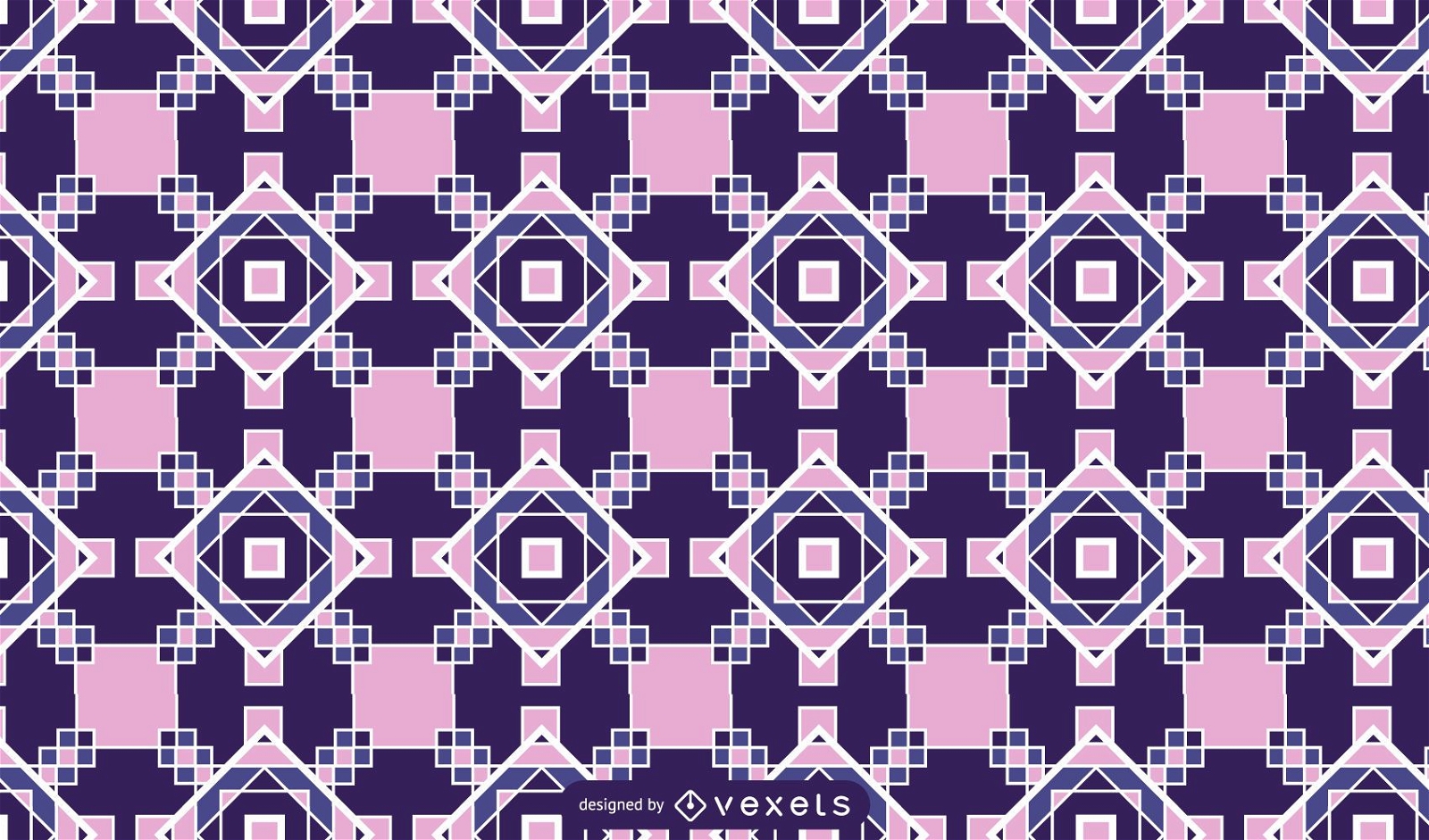 Abstract Geometric Pink Purple Pattern