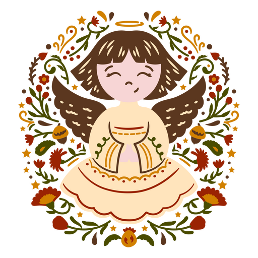 Diseño de ilustración de ángel encantador Diseño PNG