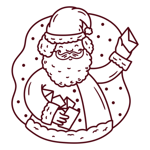 Fröhliches Weihnachtsmann-Grafikdesign PNG-Design