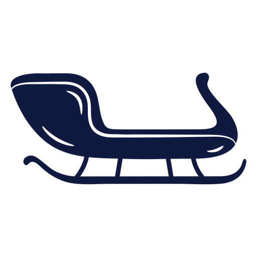 Elegante diseño de silueta de trineo Diseño PNG