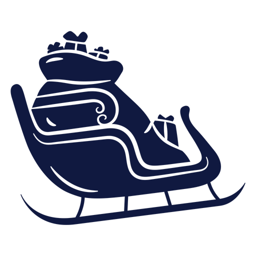 Design elegante de trenó de Natal com presentes Desenho PNG