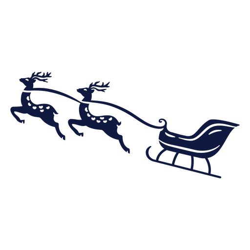 Festliches Rentierschlitten-Design PNG-Design
