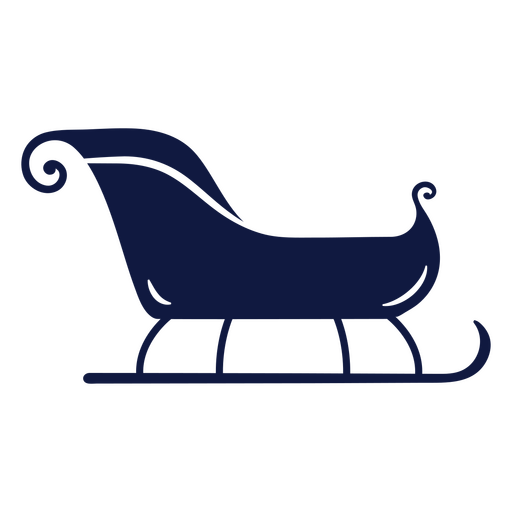 Design clássico de silhueta de trenó Desenho PNG