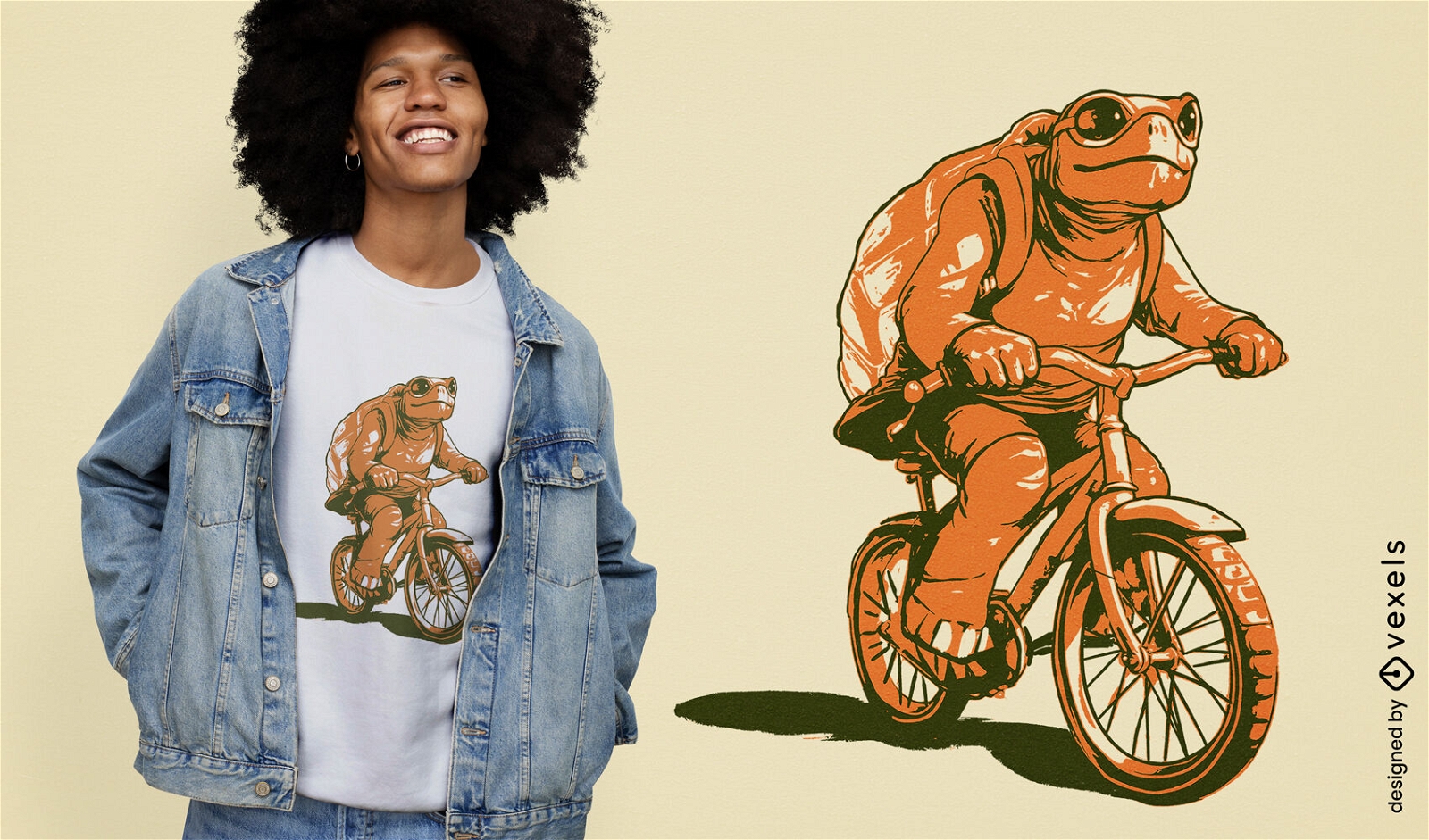 Design de camiseta de bicicleta de condução animal Tutle