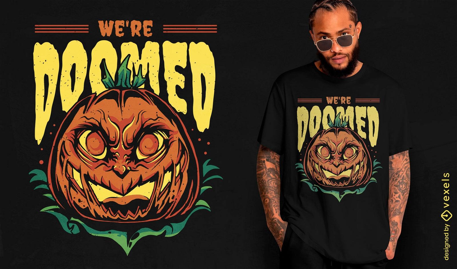 We're doomed pumpkin t-shirt design