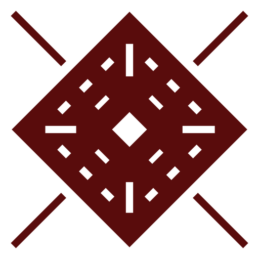 Geometric pattern design with diamond shapes PNG Design