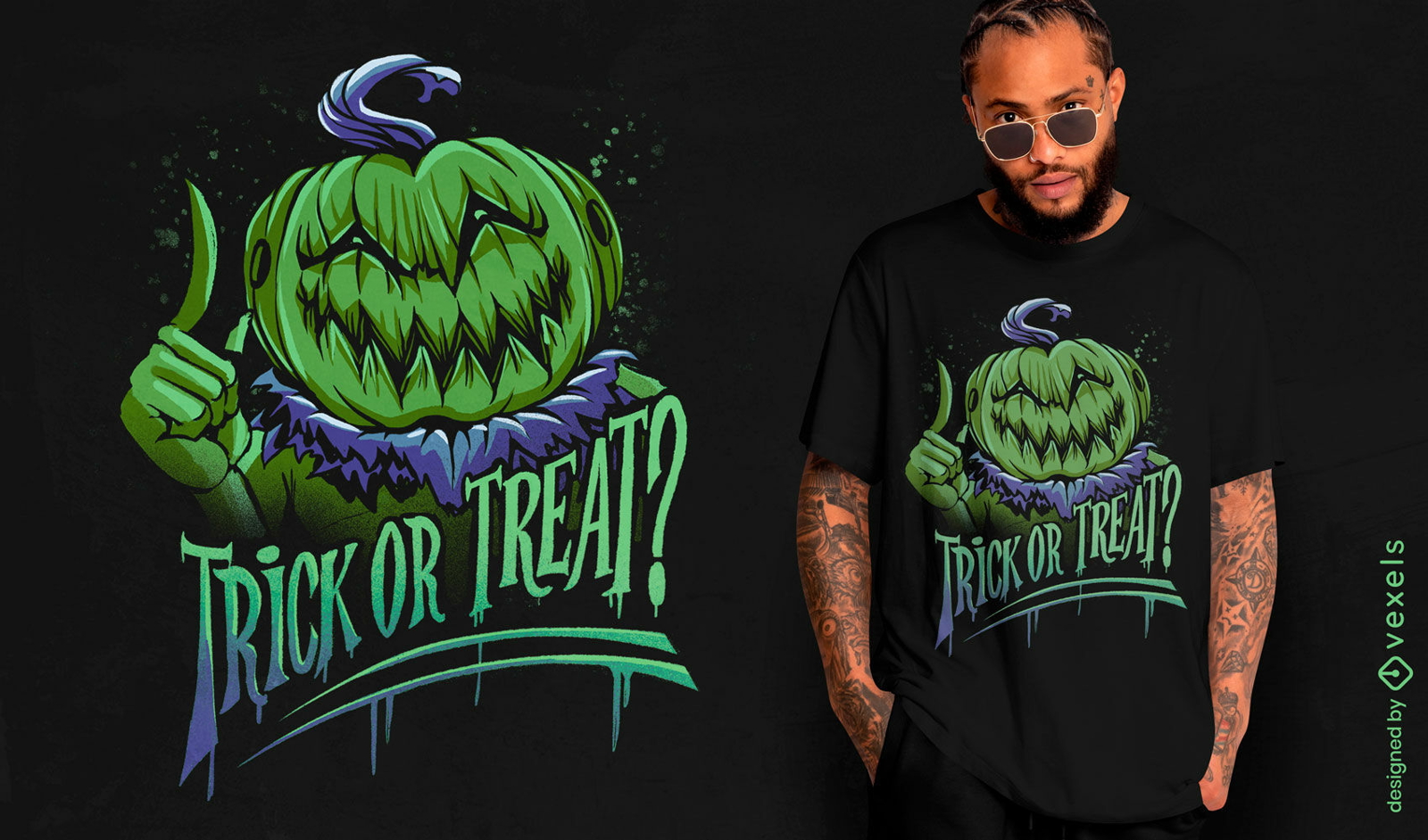 Jack O Lantern Halloween T-Shirt PSD