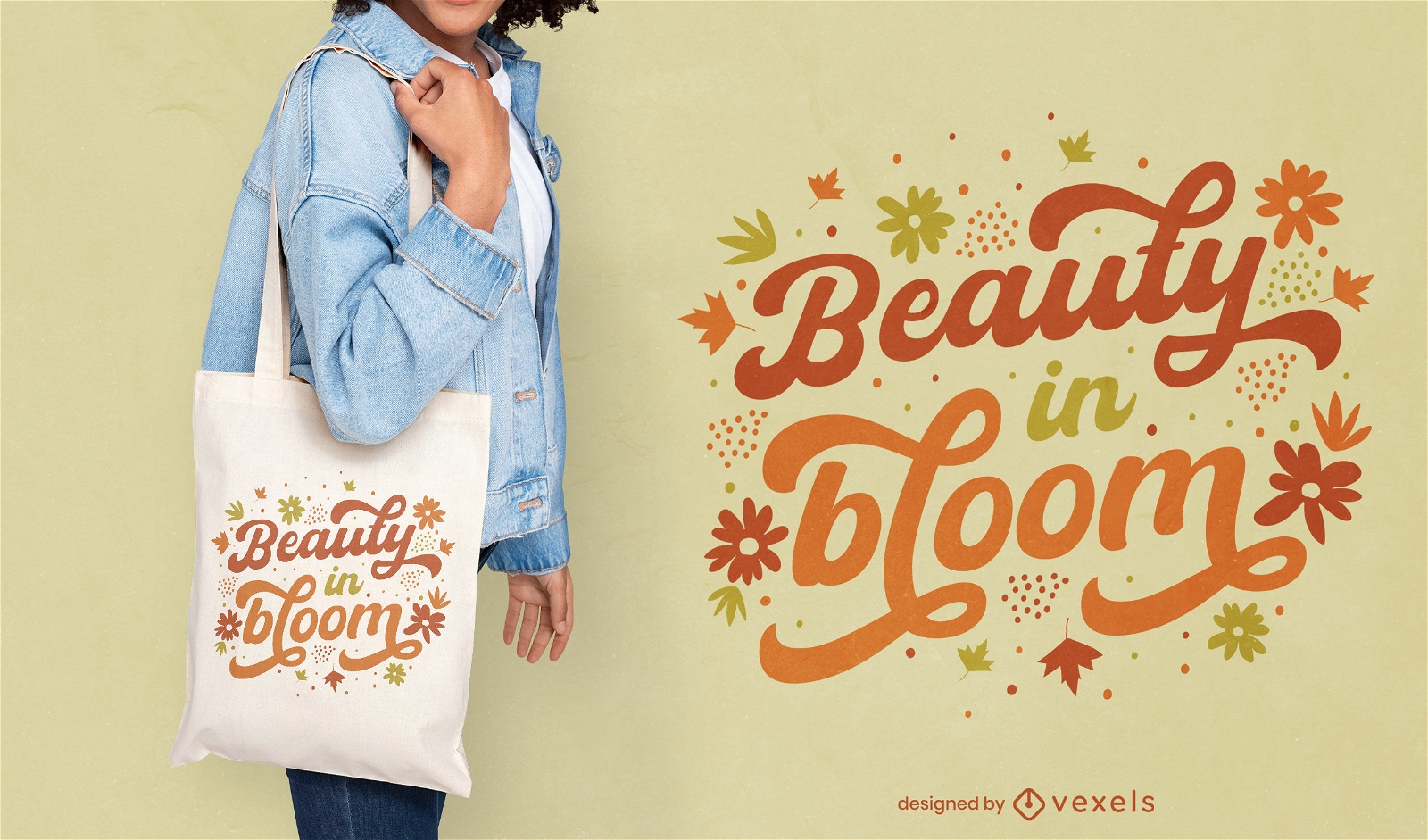 Schönheit im blühenden Natur-Einkaufstaschendesign