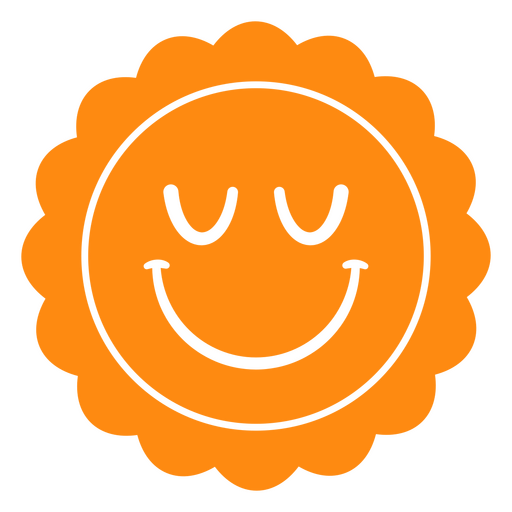 Fröhliches Smiley-Sonnen-Design PNG-Design