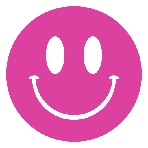 Design mit leuchtend pinkfarbenem Smiley-Gesicht PNG-Design