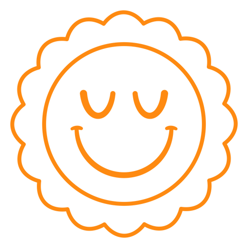 Ilustração de sol feliz para acessórios alegres Desenho PNG