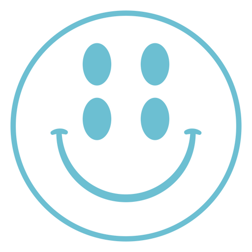 Diseño gráfico minimalista de cara alegre para ropa Diseño PNG