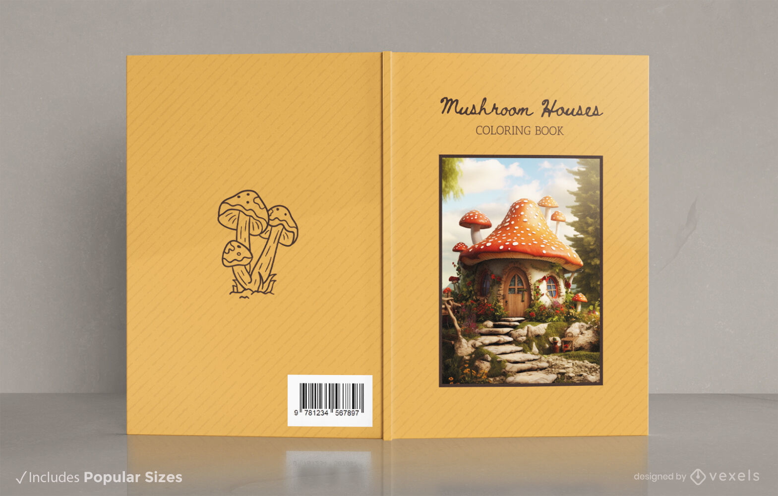 Mushroom house fantasy book cover design