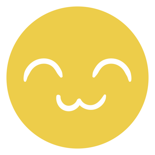 Smiling whimsical face graphic design PNG Design