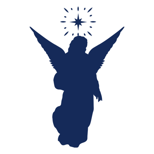 The silhouette of an angel PNG Design