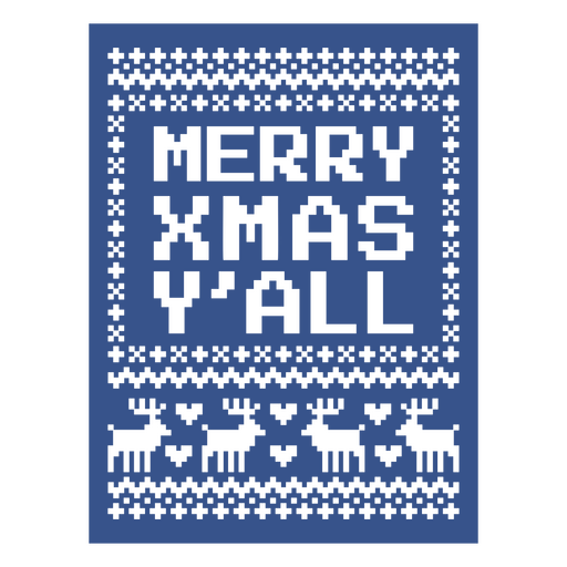 Merry xmas y'all christmas card PNG Design