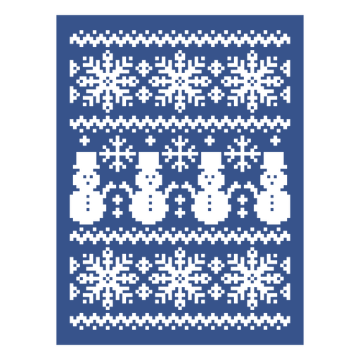 Ugly christmas sweater pattern on a blue background PNG Design