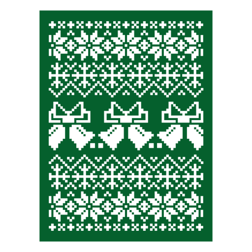 Green christmas sweater with snowflakes on it PNG Design