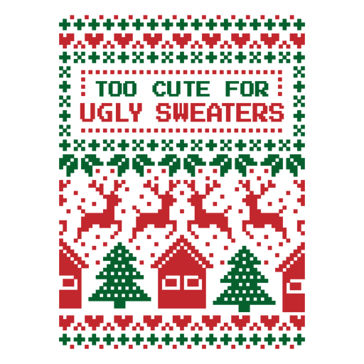 Niedliches Weihnachtspullover-Design PNG-Design