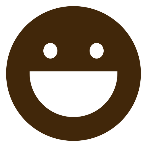 Brown super smiley face emoji PNG Design