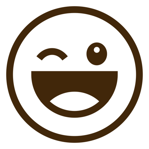 Emoji carita sonriente marr?n Diseño PNG