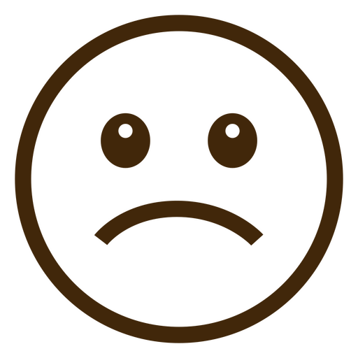 Einfache traurige Gesichtsillustration PNG-Design