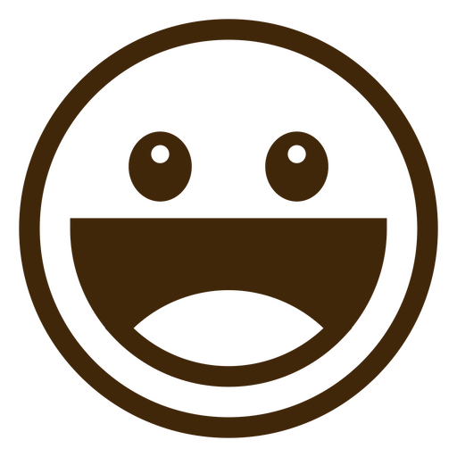 Design gráfico de rosto sorridente e divertido Desenho PNG